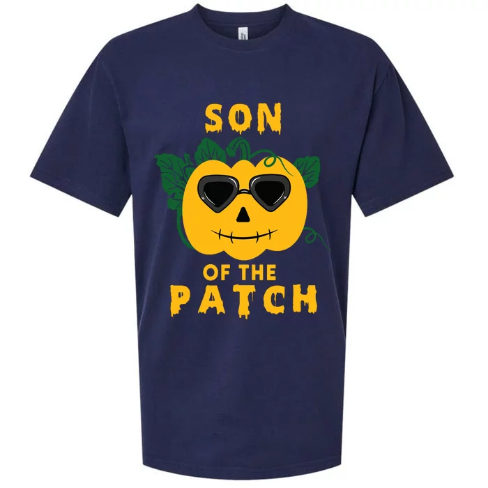 Pumpkin Son Of The Patch Halloween Matching Family Pj Sueded Cloud Jersey T-Shirt