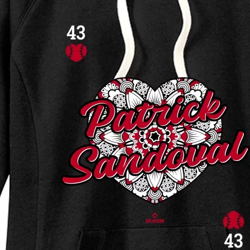 Patrick Sandoval Of Hearts Los Angeles Baseball Valentines Gift Women's Fleece Hoodie