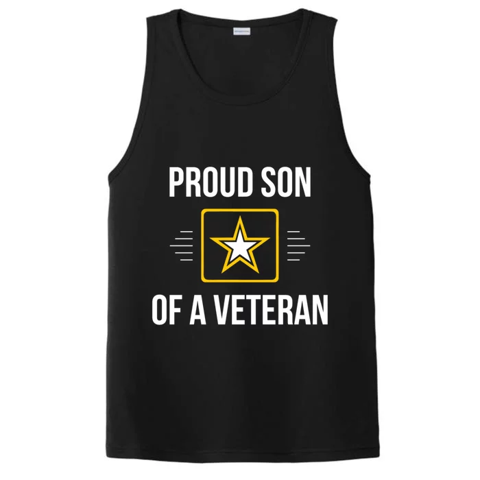 Proud Son Of A Veteran Funny Gift Performance Tank