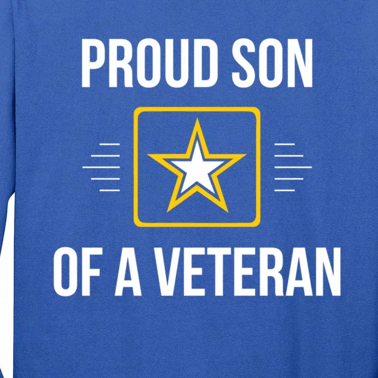 Proud Son Of A Veteran Funny Gift Tall Long Sleeve T-Shirt