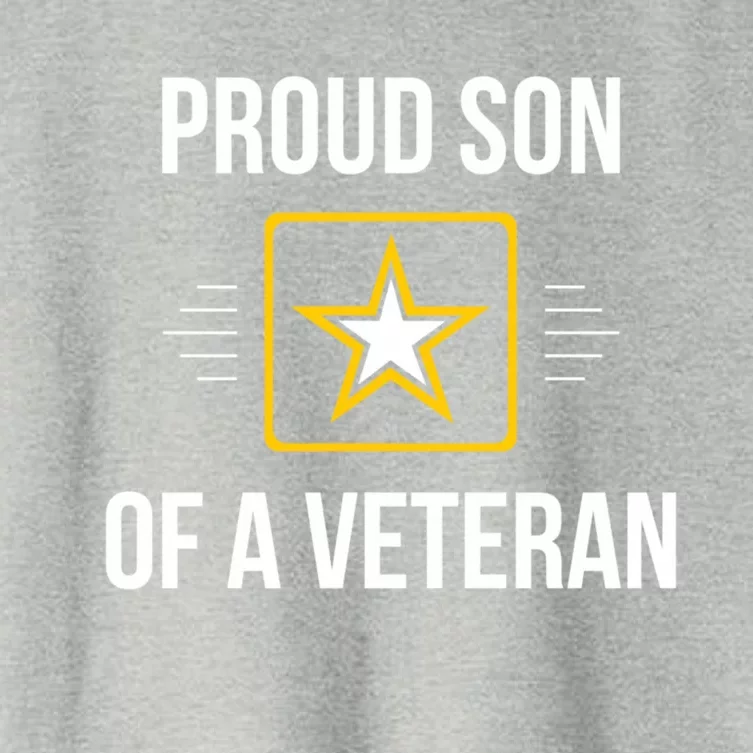 Proud Son Of A Veteran Funny Gift Women's Crop Top Tee