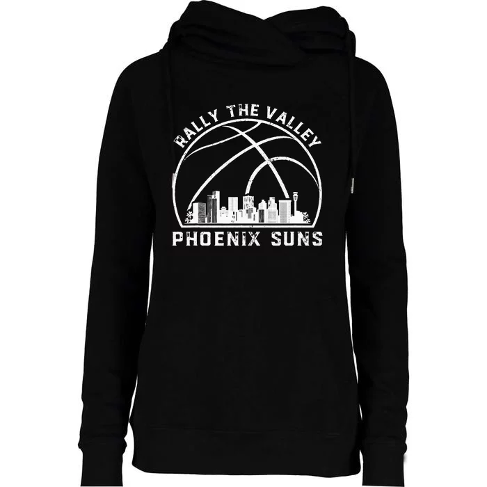 Phoenix State Of Arizona White Sunset Retro Vintage Womens Funnel Neck Pullover Hood