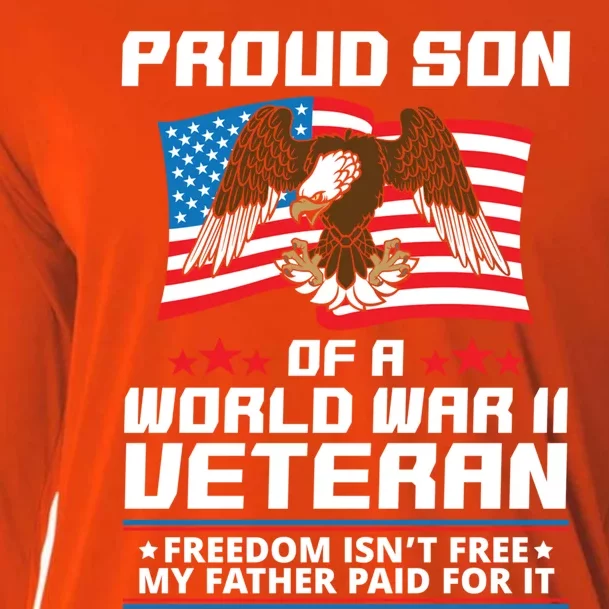 Proud Son Of Wwii Veteran Special Gift Cooling Performance Long Sleeve Crew