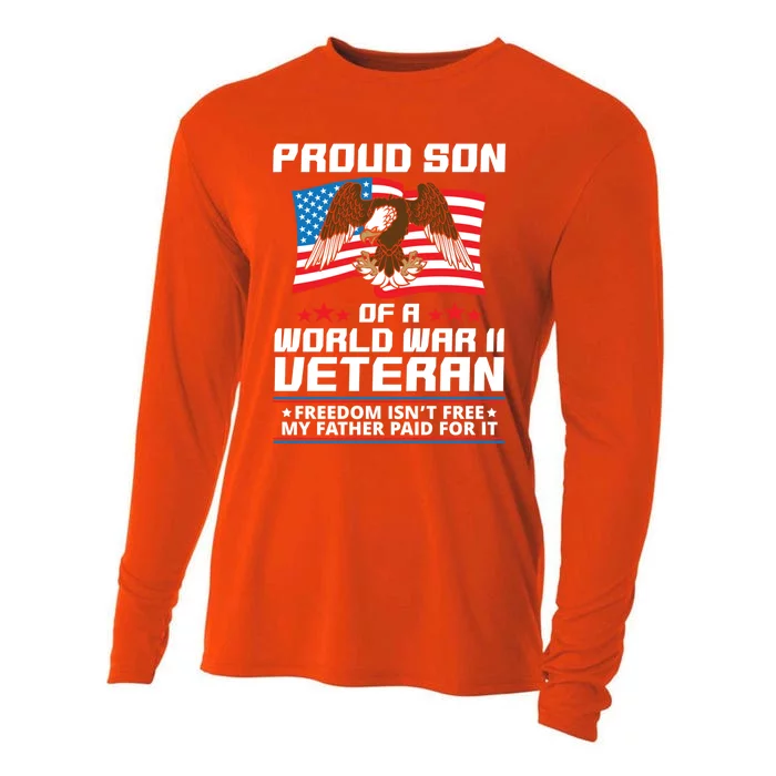 Proud Son Of Wwii Veteran Special Gift Cooling Performance Long Sleeve Crew