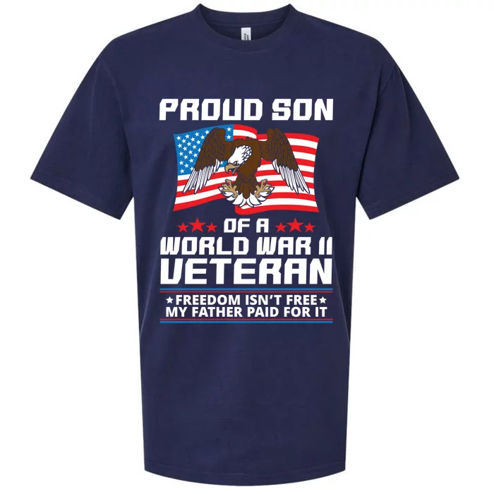 Proud Son Of Wwii Veteran Special Gift Sueded Cloud Jersey T-Shirt