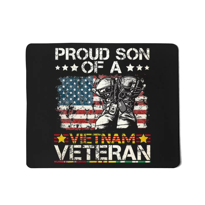 Proud Son Of Vietnam Veteran US Flag Mousepad