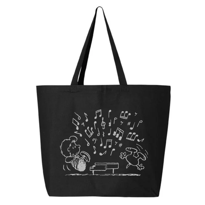 Peanuts Schroeder Playing Piano 25L Jumbo Tote