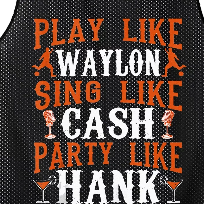 Play Sing Party Like Funny Country Women Mesh Reversible Basketball Jersey Tank