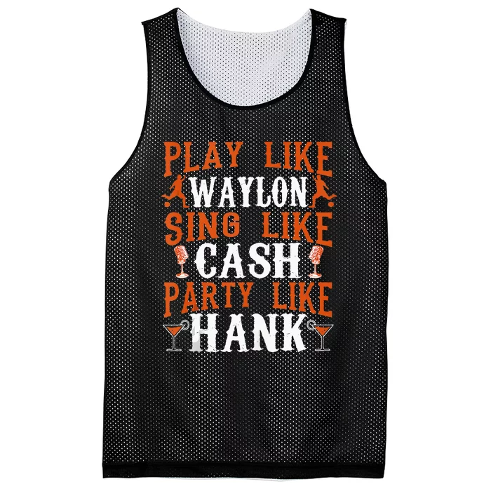 Play Sing Party Like Funny Country Women Mesh Reversible Basketball Jersey Tank