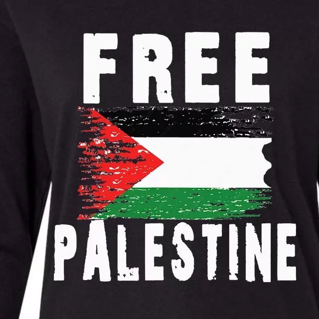 Palestine Strong . Womens Cotton Relaxed Long Sleeve T-Shirt