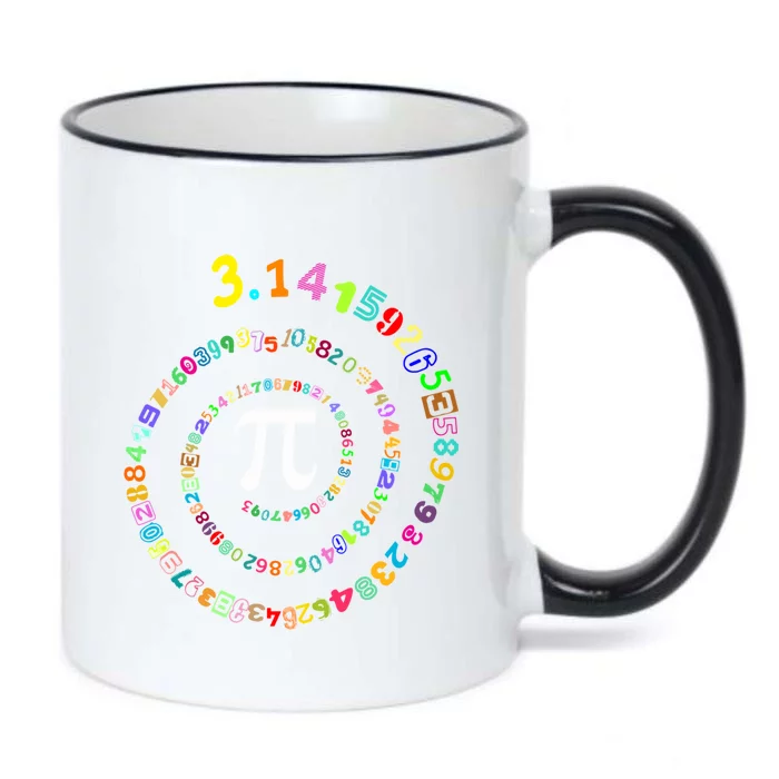 Pi Spiral Pi Day Cool Gift Funny Gift Black Color Changing Mug