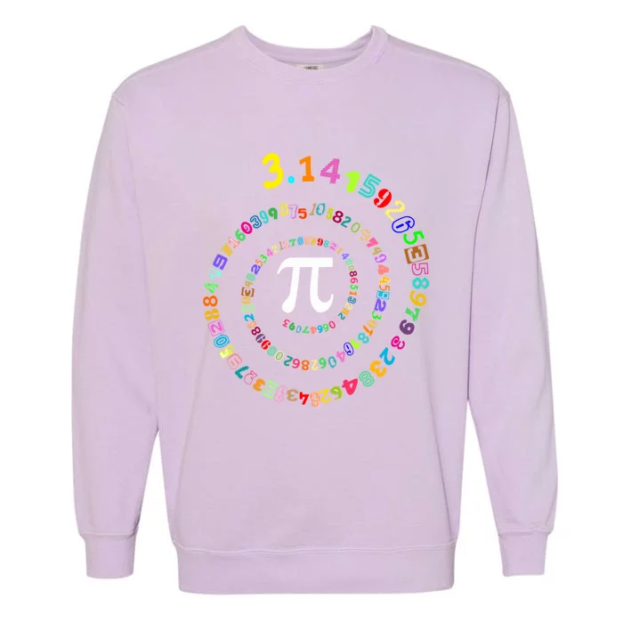 Pi Spiral Pi Day Cool Gift Funny Gift Garment-Dyed Sweatshirt