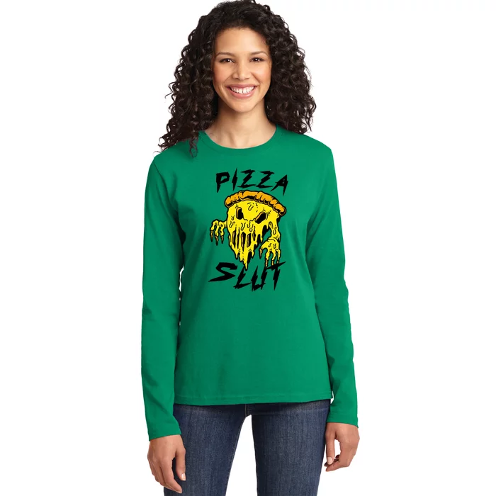 Pizza Slut Ladies Long Sleeve Shirt