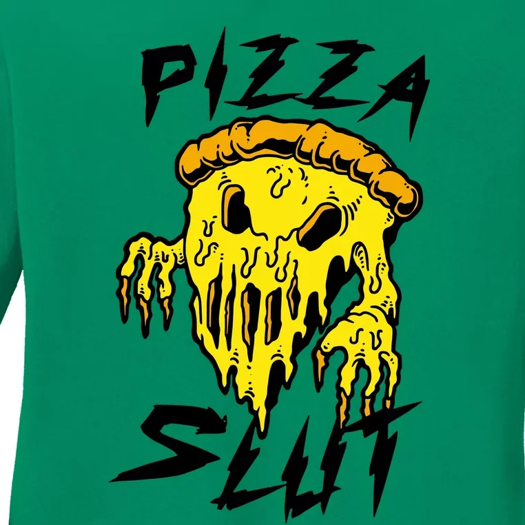 Pizza Slut Ladies Long Sleeve Shirt