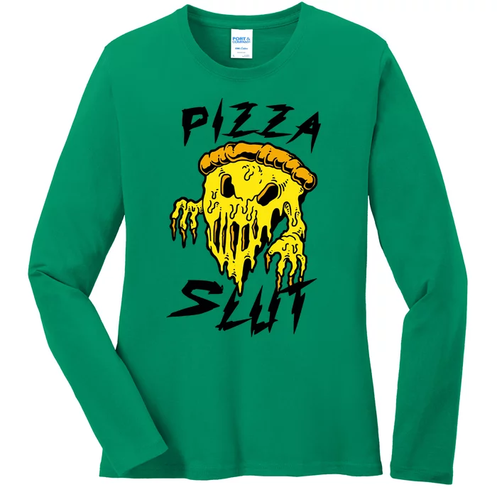 Pizza Slut Ladies Long Sleeve Shirt