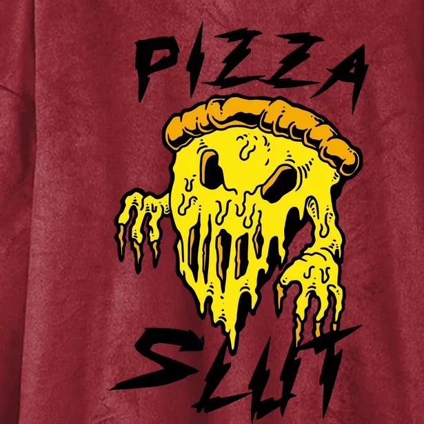 Pizza Slut Hooded Wearable Blanket