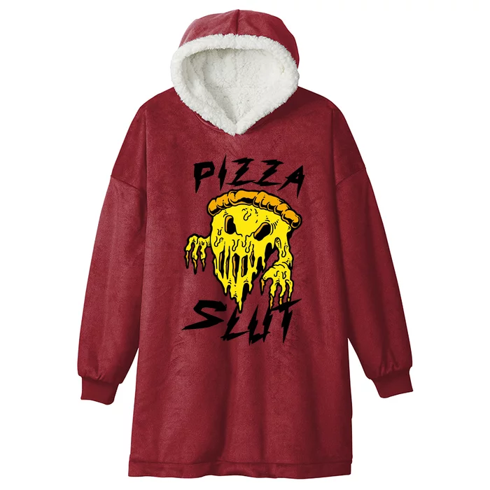 Pizza Slut Hooded Wearable Blanket