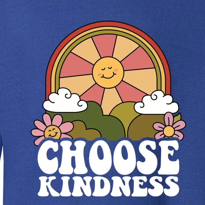 Positive Sun Peace Hippie Choose Kindness Earth Day Gift Toddler Sweatshirt