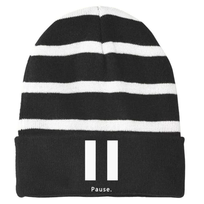 Pediatrics Squad Peds Pediatric Nurse Striped Beanie with Solid Band