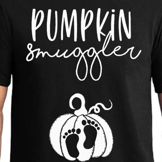 Pumpkin Smuggler Pregnant Mom Fall Announcement Pajama Set