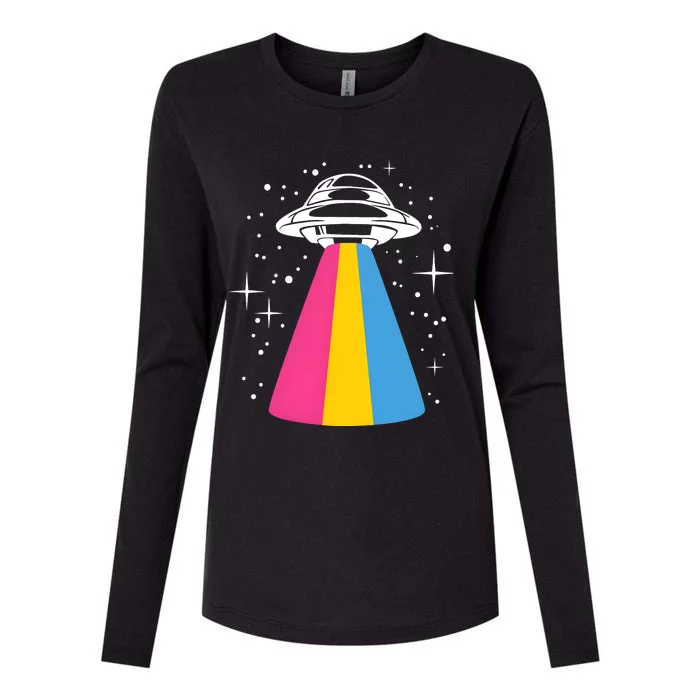 Pan Spaceship Pansexual Pride Lgbt Lgbtq Month Womens Cotton Relaxed Long Sleeve T-Shirt