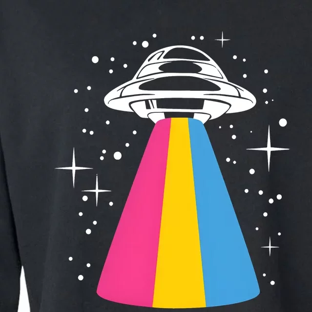 Pan Spaceship Pansexual Pride Lgbt Lgbtq Month Cropped Pullover Crew