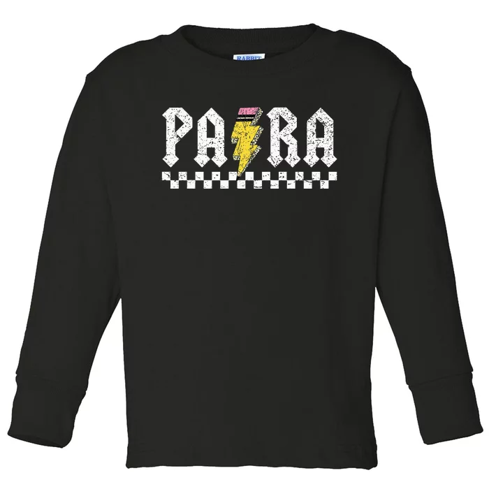 Para Squad Paraprofessional Para Teacher Toddler Long Sleeve Shirt