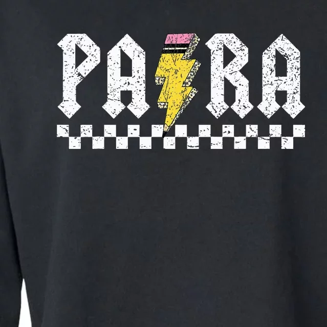 Para Squad Paraprofessional Para Teacher Cropped Pullover Crew