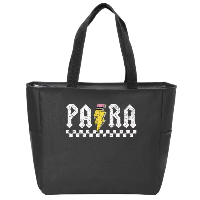 Para Squad Paraprofessional Para Teacher Zip Tote Bag