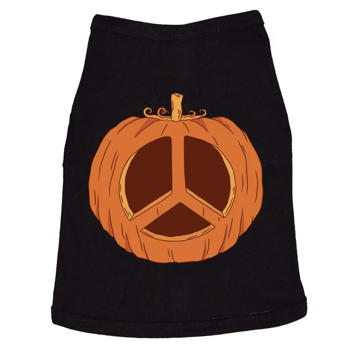 Peace Symbol Pumpkin Holiday Doggie Tank