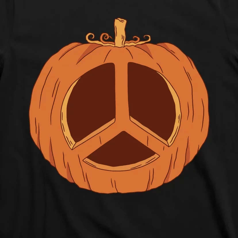 Peace Symbol Pumpkin Holiday T-Shirt