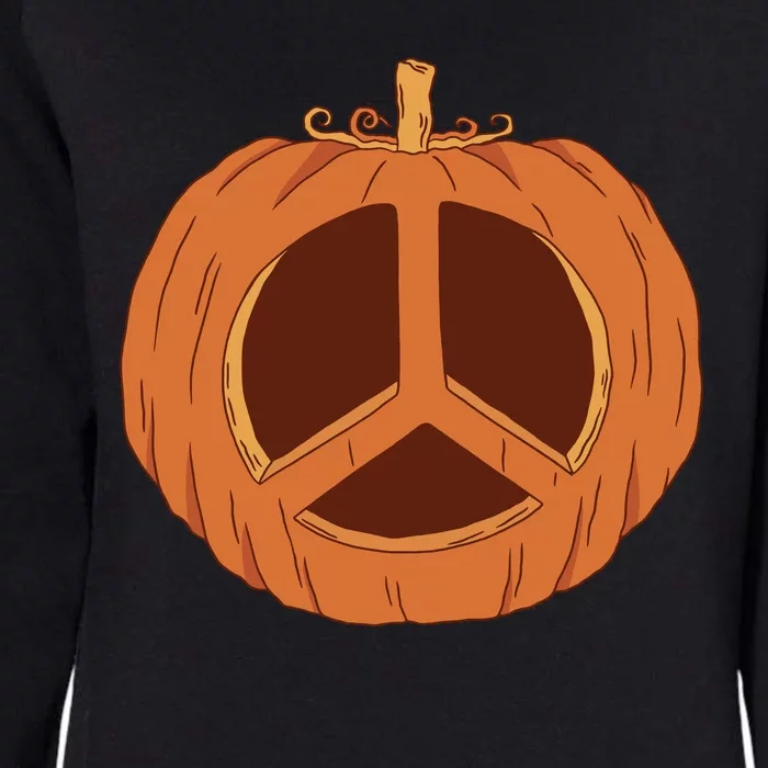 Peace Symbol Pumpkin Holiday Womens California Wash Sweatshirt