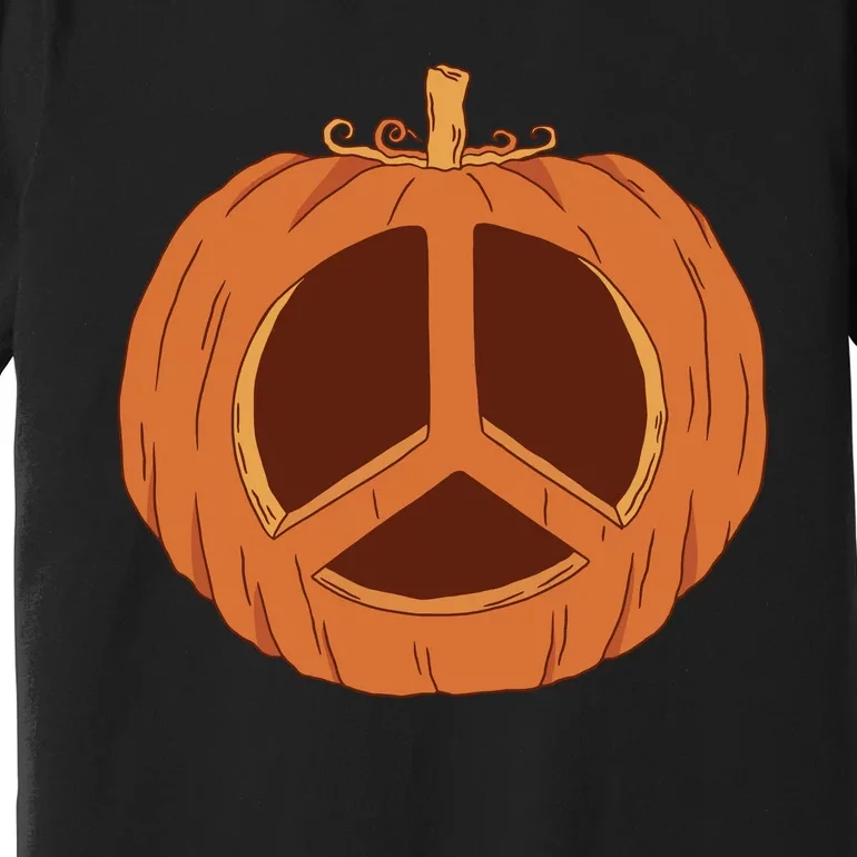 Peace Symbol Pumpkin Holiday Premium T-Shirt