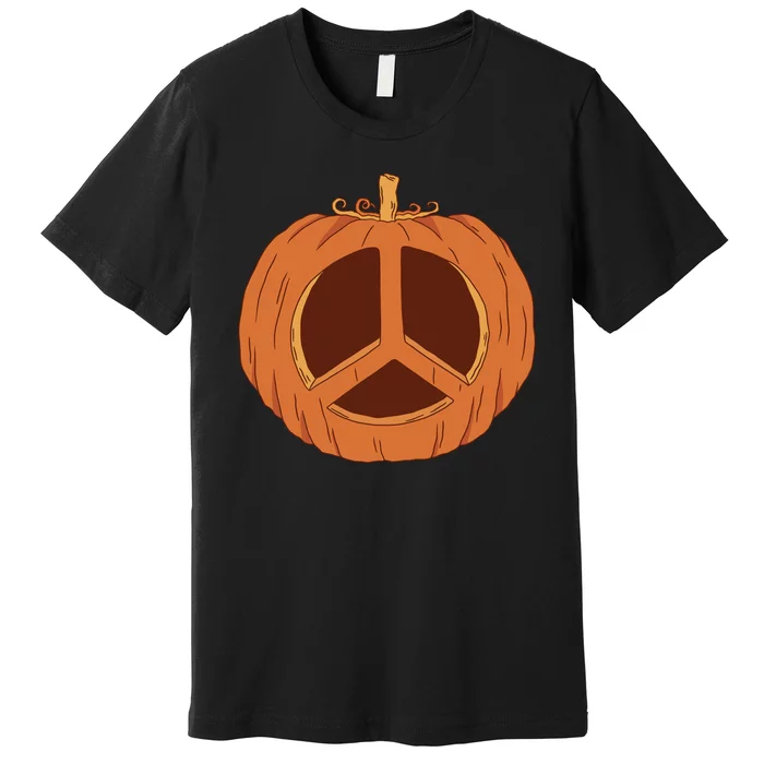 Peace Symbol Pumpkin Holiday Premium T-Shirt