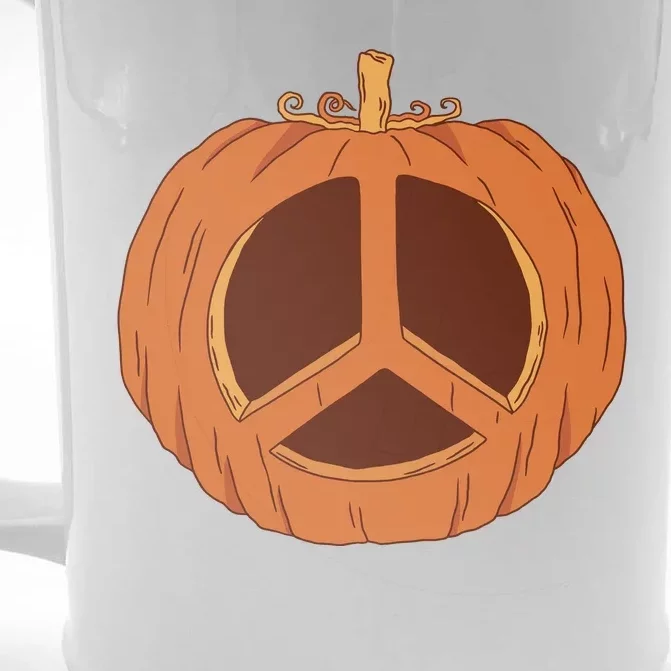 Peace Symbol Pumpkin Holiday Front & Back Beer Stein