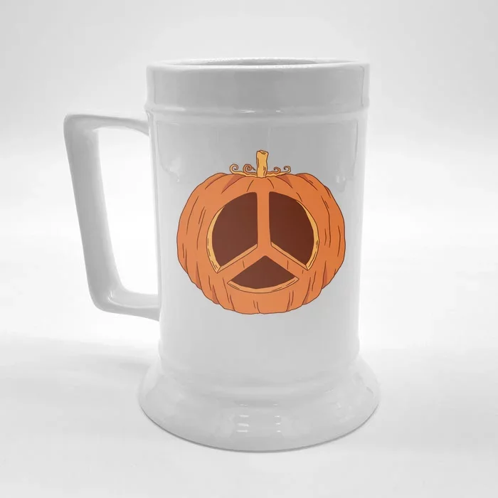 Peace Symbol Pumpkin Holiday Front & Back Beer Stein