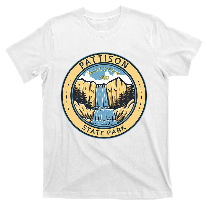 Pattison State Park Wisconsin Badge Vintage T-Shirt