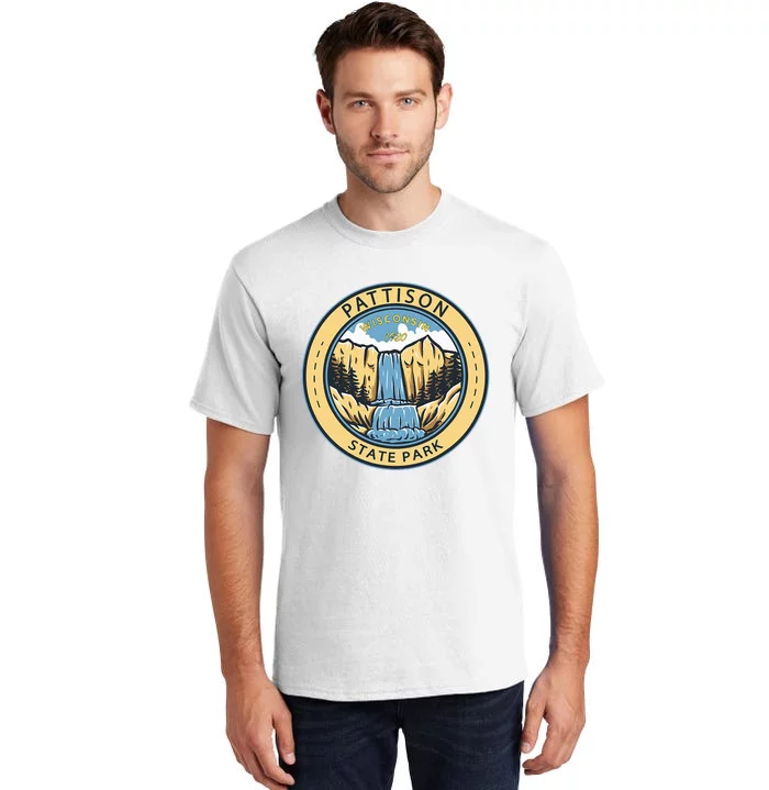 Pattison State Park Wisconsin Badge Vintage Tall T-Shirt