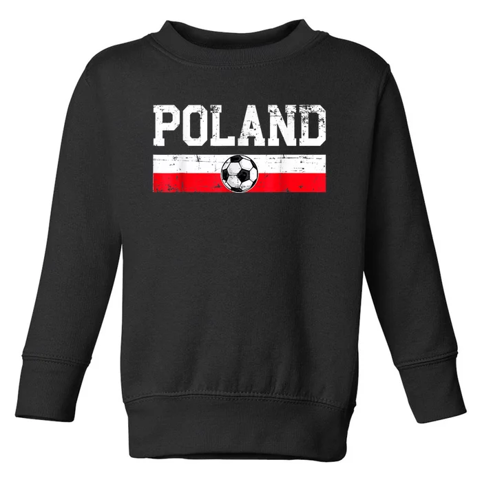 Polish Soccer  Poland Flag Jersey Football Fans Toddler Sweatshirt