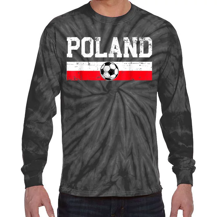 Polish Soccer  Poland Flag Jersey Football Fans Tie-Dye Long Sleeve Shirt