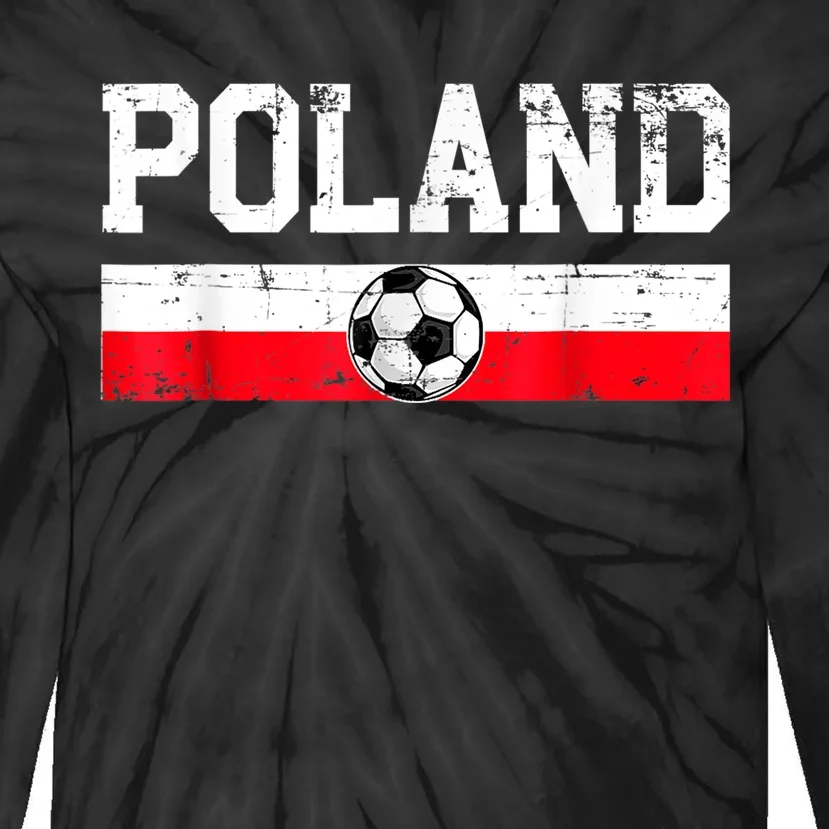 Polish Soccer  Poland Flag Jersey Football Fans Tie-Dye Long Sleeve Shirt