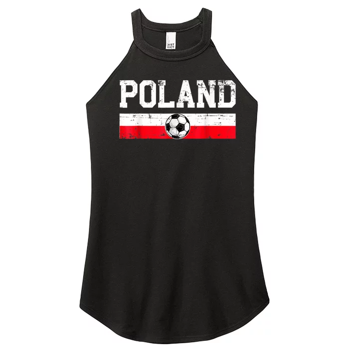 Polish Soccer  Poland Flag Jersey Football Fans Women’s Perfect Tri Rocker Tank