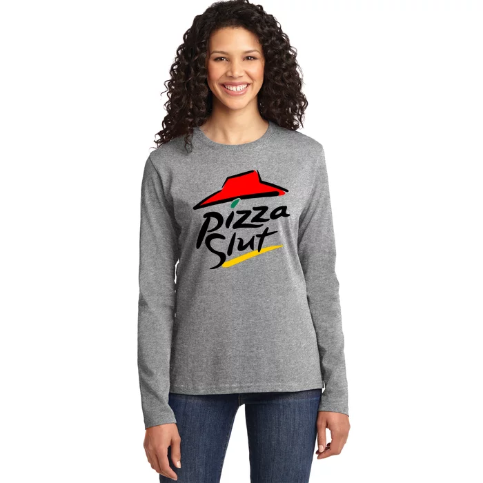 Pizza Slut Ladies Long Sleeve Shirt