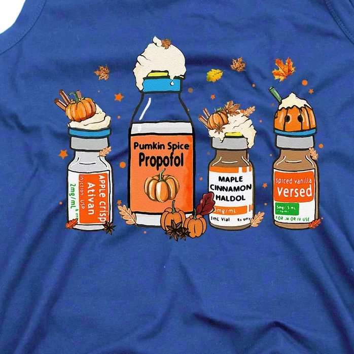 Pumpkin Spice Propofol Ativan Versed Haldol Halloween Nurse Tank Top