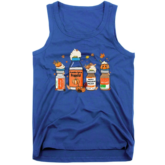 Pumpkin Spice Propofol Ativan Versed Haldol Halloween Nurse Tank Top