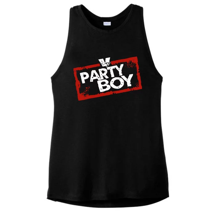 Phreshboyswag Store Party Boy Ladies Tri-Blend Wicking Tank