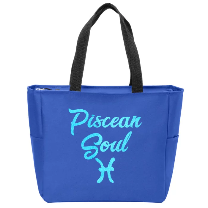 Piscean Soul Pisces Horoscope Zodiac Sign February Birthday Gift Zip Tote Bag