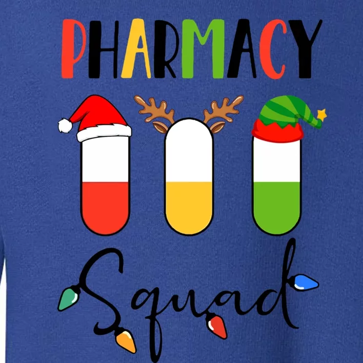 Pharmacy Squad Pills Santa Elf Reindeer Pharmacist Xmas Gift Toddler Sweatshirt