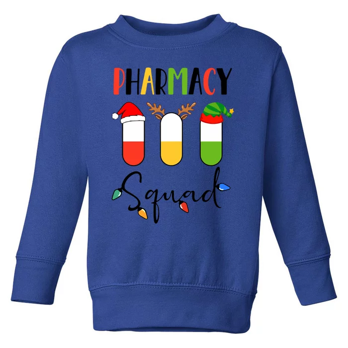 Pharmacy Squad Pills Santa Elf Reindeer Pharmacist Xmas Gift Toddler Sweatshirt