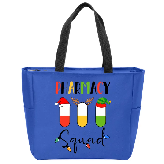 Pharmacy Squad Pills Santa Elf Reindeer Pharmacist Xmas Gift Zip Tote Bag